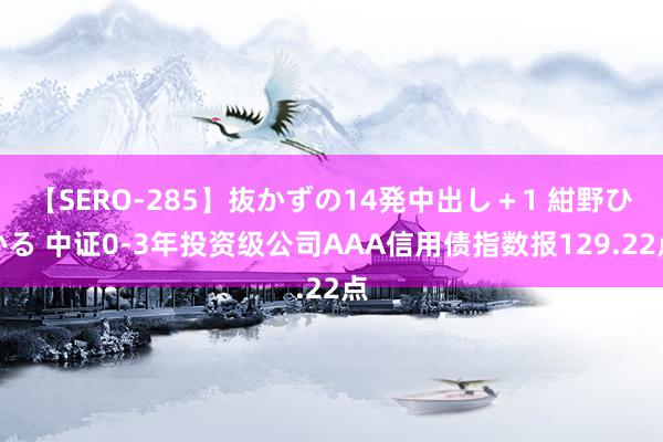 【SERO-285】抜かずの14発中出し＋1 紺野ひかる 中证0-3年投资级公司AAA信用债指数报129.22点