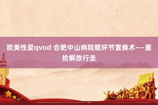 欧美性爱qvod 合肥中山病院髋环节置换术——重拾解放行走