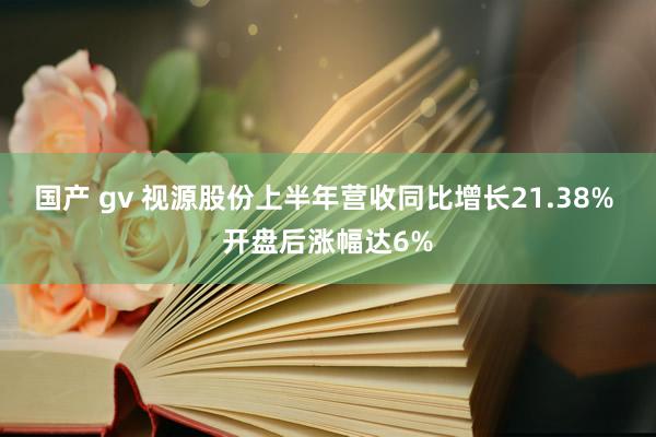 国产 gv 视源股份上半年营收同比增长21.38% 开盘后涨幅达6%